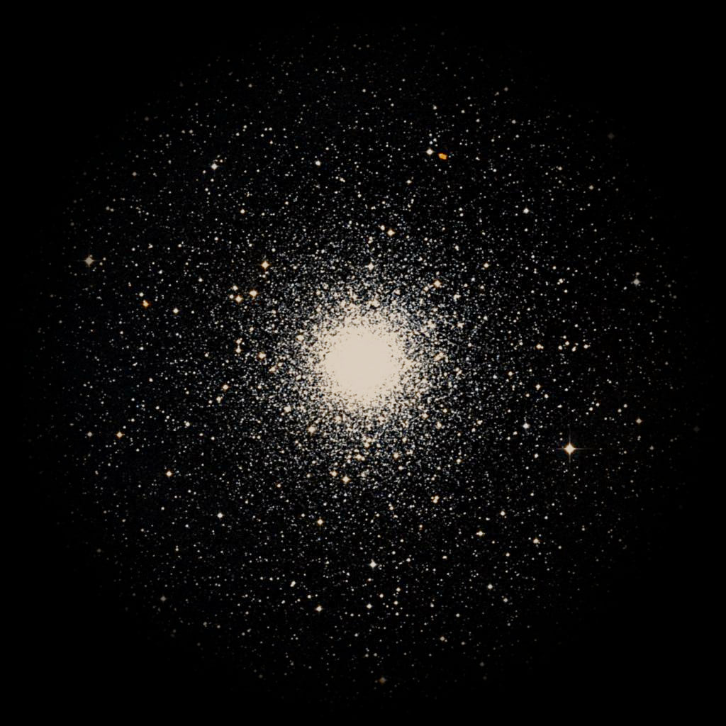 Survey photograph of M 10: 34′ of sky, north up and east to the left, with the stars around it taken out