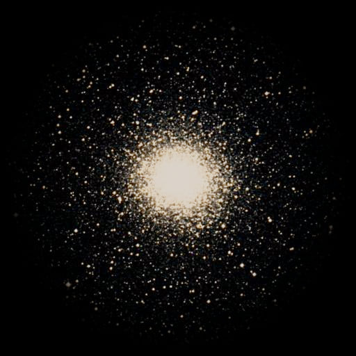 Survey photograph of M 14: 19′ of sky, north up and east to the left, with the stars around it taken out