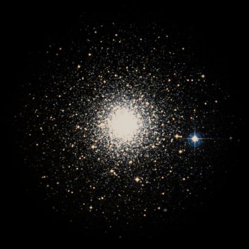 Survey photograph of Jellyfish Cluster: 20′ of sky, north up and east to the left, with the stars around it taken out