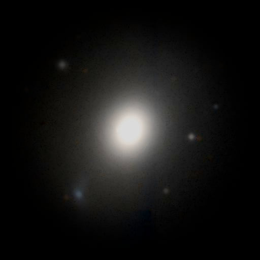 Survey photograph of M 49: 17′ of sky, north up and east to the left, with the stars around it taken out