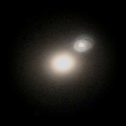 Survey photograph of M 60: 13′ of sky, north up and east to the left, with the stars around it taken out
