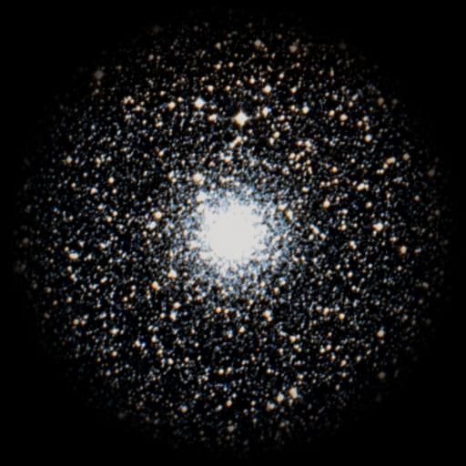 Survey photograph of M 70: 14′ of sky, north up and east to the left, with the stars around it taken out