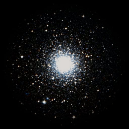 Survey photograph of M 75: 12′ of sky, north up and east to the left, with the stars around it taken out