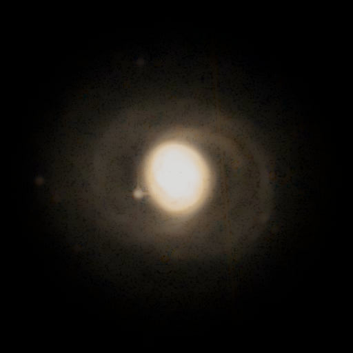 Survey photograph of Cetus A: 12′ of sky, north up and east to the left, with the stars around it taken out
