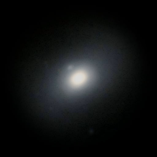 Survey photograph of Faust V051: 15′ of sky, north up and east to the left, with the stars around it taken out