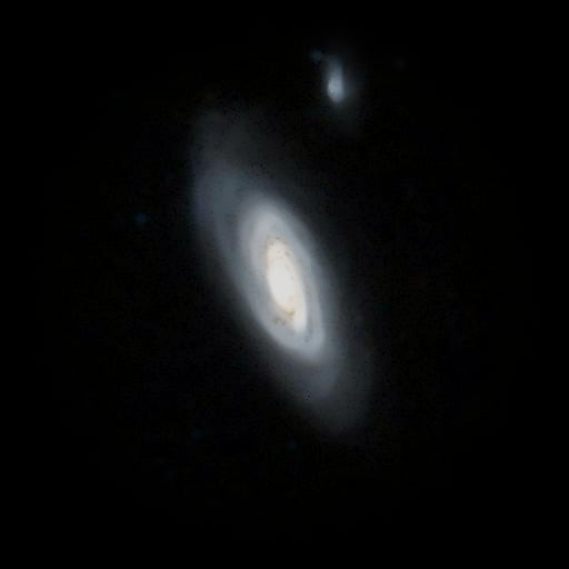 Survey photograph of M 90: 16′ of sky, north up and east to the left, with the stars around it taken out