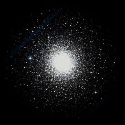Survey photograph of M 92: 24′ of sky, north up and east to the left, with the stars around it taken out