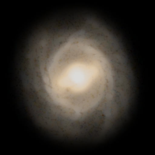 Survey photograph of M 95: 5.3′ of sky, north up and east to the left, with the stars around it taken out