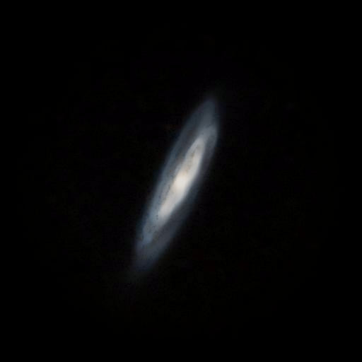 Survey photograph of M 98: 17′ of sky, north up and east to the left, with the stars around it taken out